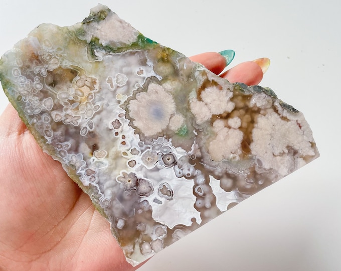 Rare flower agate crystal |cherry blossom agate home decoration | flower agate specimen | healing crystal | birthday gift|anniversary gift