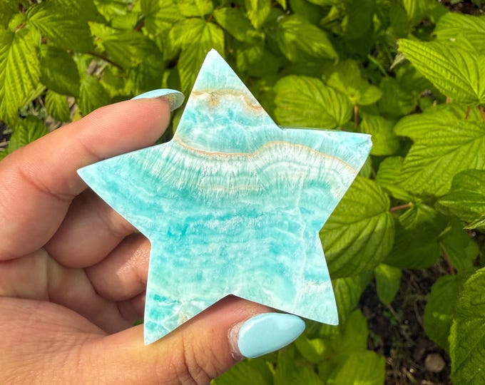 Blue aragonite Crystal Star - Home Decoration | Healing Crystal Decor