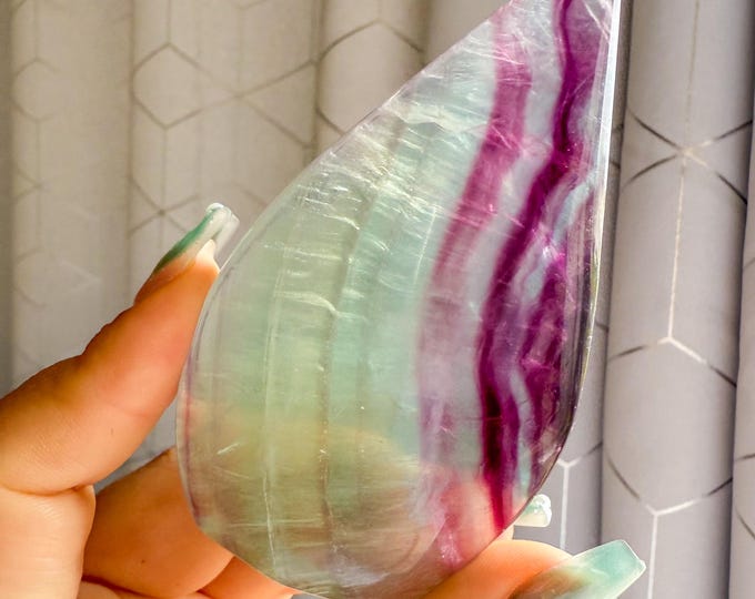 Green fluorite flame point healing crystal home decoration meditation | gift for her |gift for him |crystal gift