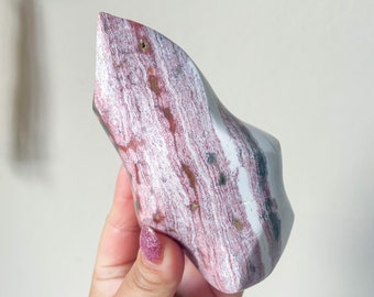 DRUZY Ocean Jasper crystal flame healing crystal home decor