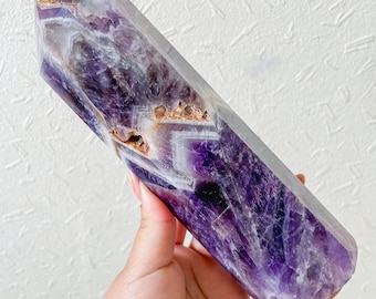 Amethyst large crystal tower ｜ amethyst quartz tower ｜Chevron amethyst tower