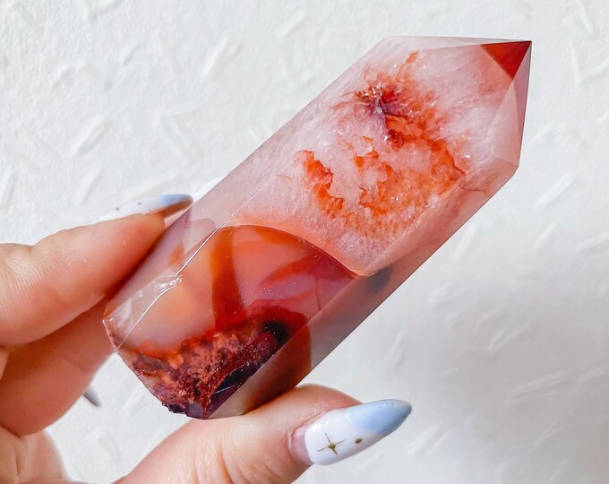 Carnelian crystal tower | Carnelian tower home decoration | carnelian stone  healing crystal | birthstone gifts| wedding anniversary gift