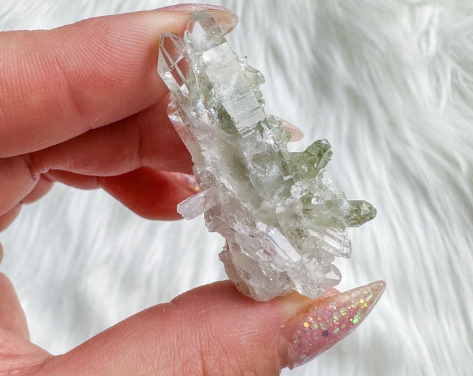 Mini chlorite quartz mineral specimen | premium crystal cluster | crystal healing home decoration | healing crystal | crystal decoration