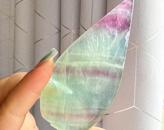Green fluorite flame point healing crystal home decoration meditation | gift for her |gift for him |crystal gift