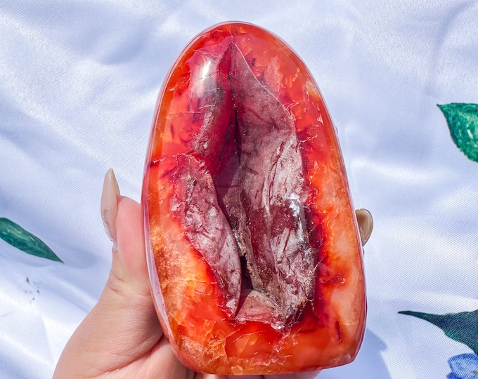 Carnelian crystal freeform | Carnelian stone home decoration | carnelian stone healing crystal | birthstone gifts| wedding anniversary gift
