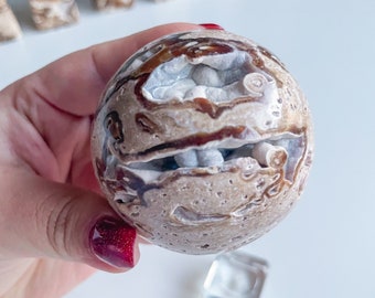 Chocolate calcite sphere | healing crystal home decoration |rare crystal specimen | birthstone gifts| wedding anniversary gift