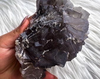 Rare Indigo fluorite premium fluorite specimen ( Pakistan, Baluchistan province, lorlai district ) crystal mineral specimen