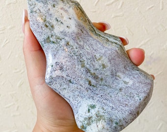 ocean Jasper crystal flame healing crystal home decor
