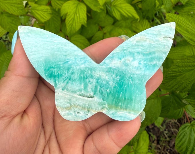 Blue aragonite Crystal Butterfly - Home Decoration | Healing Crystal Decor