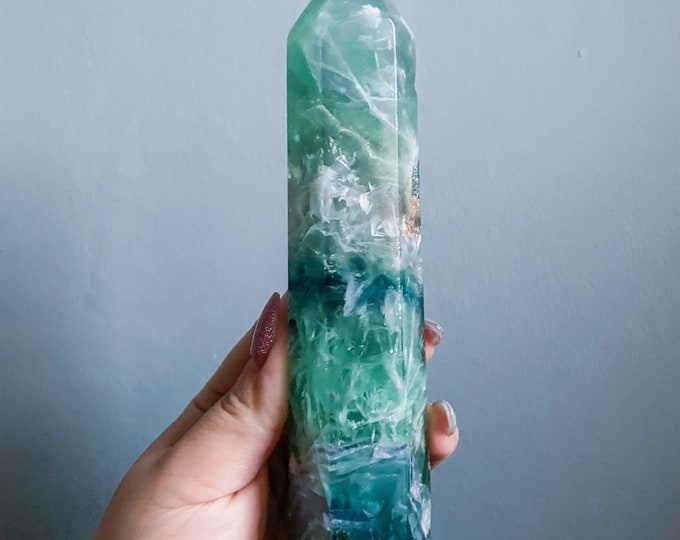 fluorite crystal tower healing crystal home decoration