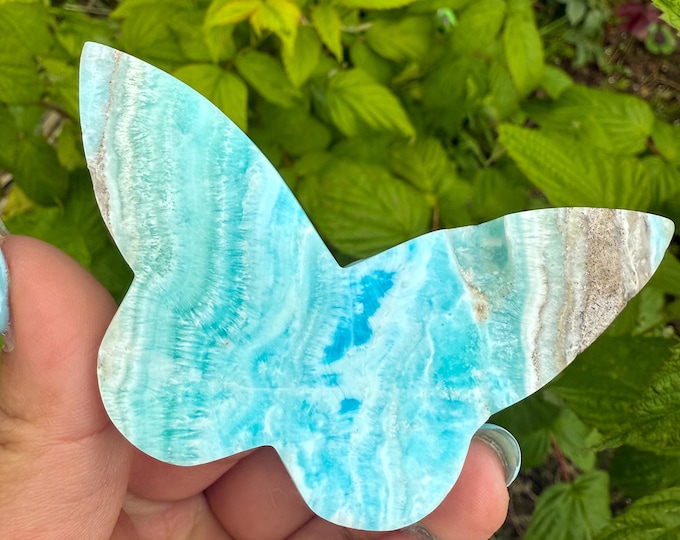 Blue aragonite Crystal Butterfly - Home Decoration | Healing Crystal Decor