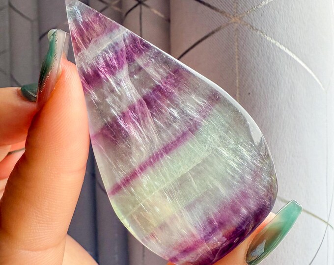 Green fluorite flame point healing crystal home decoration meditation | gift for her |gift for him |crystal gift