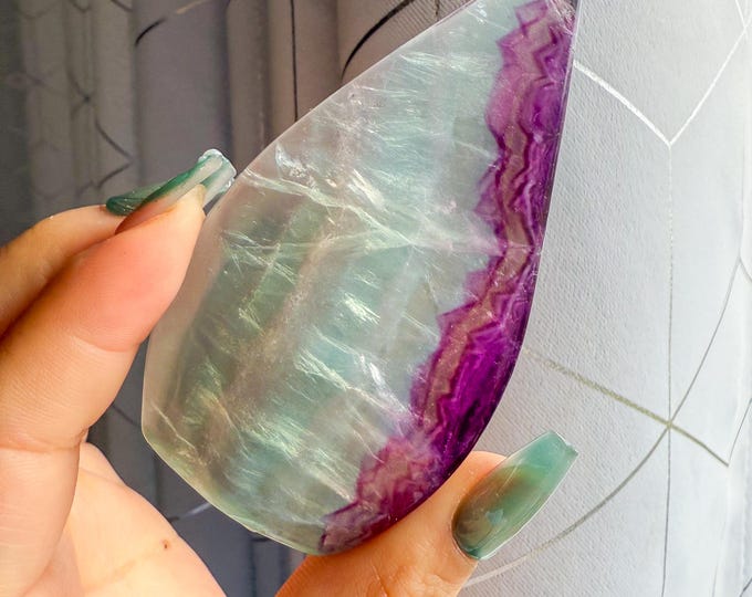 Green fluorite flame point healing crystal home decoration meditation | gift for her |gift for him |crystal gift