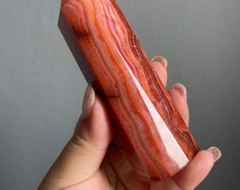 Carnelian crystal tower | Carnelian stone home decoration | carnelian stone healing crystal | birthstone gifts| wedding anniversary gift