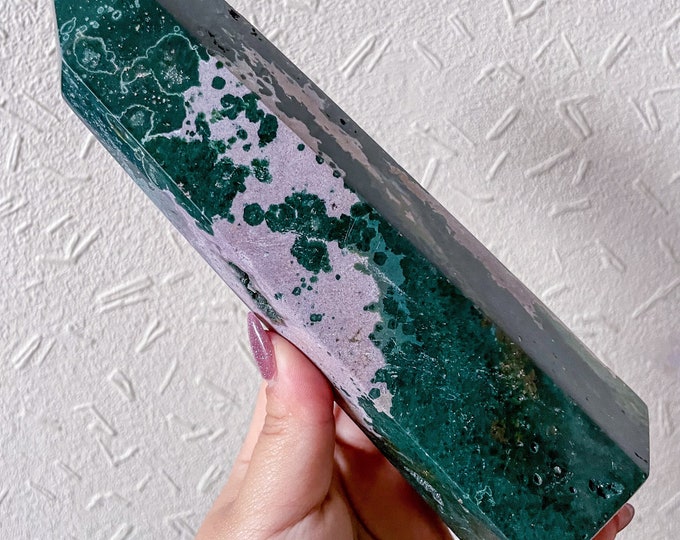 Ocean Jasper crystal tower healing crystal home decor