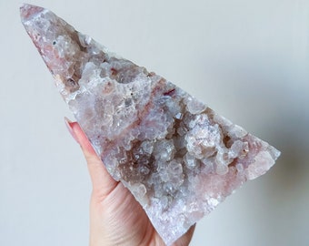 Matrix fluorite with quartz and calcite | rare fluorite crystal tower healing crystal
