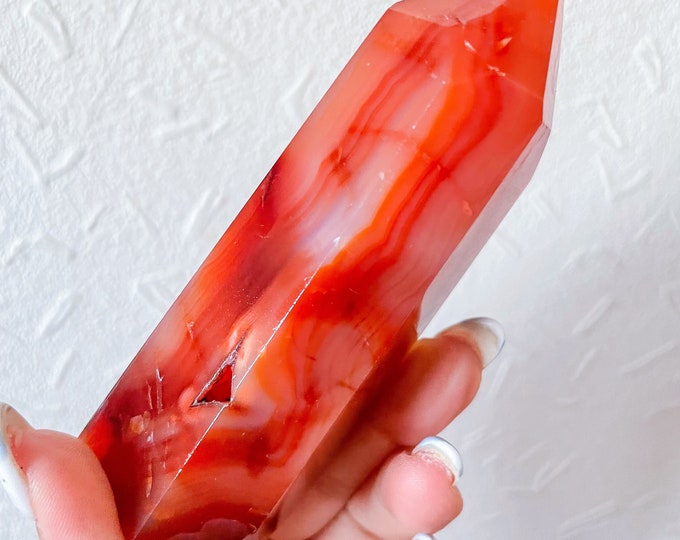 Carnelian crystal tower | Carnelian tower home decoration | carnelian stone  healing crystal | birthstone gifts| wedding anniversary gift