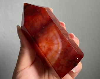 Carnelian crystal tower | Carnelian stone home decoration | carnelian stone healing crystal | birthstone gifts| wedding anniversary gift