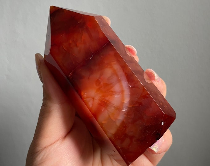 Carnelian crystal tower | Carnelian stone home decoration | carnelian stone healing crystal | birthstone gifts| wedding anniversary gift