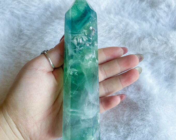 fluorite crystal tower healing crystal home decoration