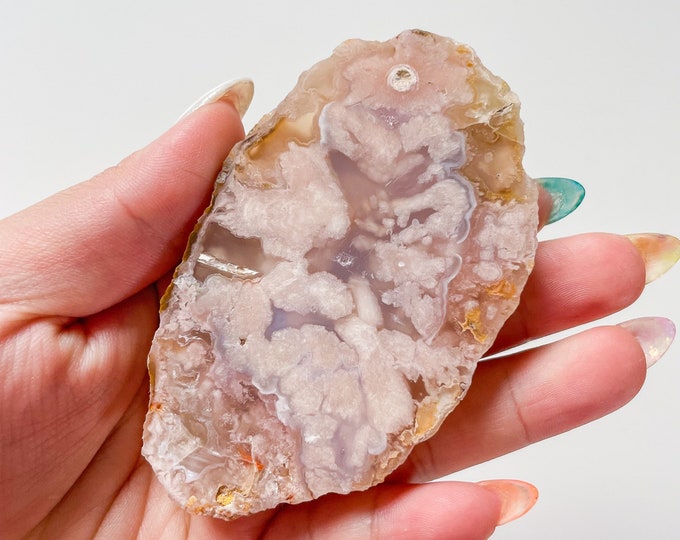 Rare flower agate crystal |cherry blossom agate home decoration | flower agate specimen | healing crystal | birthday gift|anniversary gift