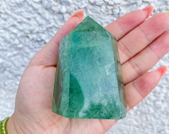 Green fluorite tower healing crystal