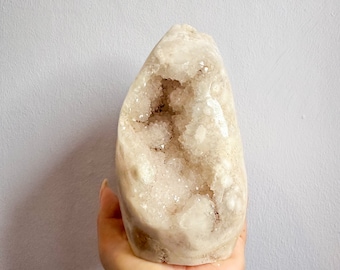 Large Druzy flower agate free form natural crystal ornament home decoration