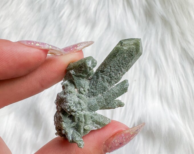 Mini chlorite quartz mineral specimen | premium crystal cluster | crystal healing home decoration | healing crystal | crystal decoration