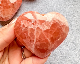 Reiki Healing Rose calcite Heart