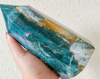 ocean Jasper crystal Tower healing crystal home decor