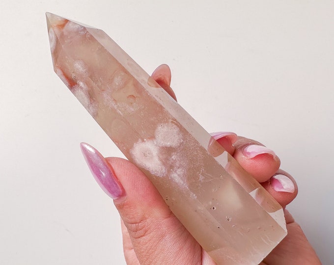 flower agate (PP) Crystal tower | flower agate crystal tower healing crystal home decor |crystal gift |unique home decor|