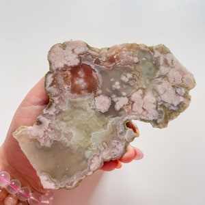 Rare flower agate crystal |cherry blossom agate home decoration | flower agate specimen | healing crystal | birthday gift|anniversary gift