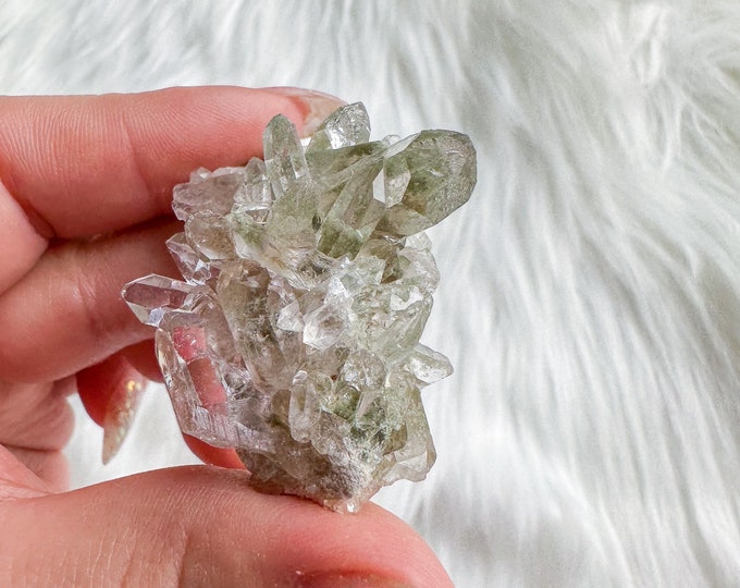 Mini chlorite quartz mineral specimen | premium crystal cluster | crystal healing home decoration | healing crystal | crystal decoration