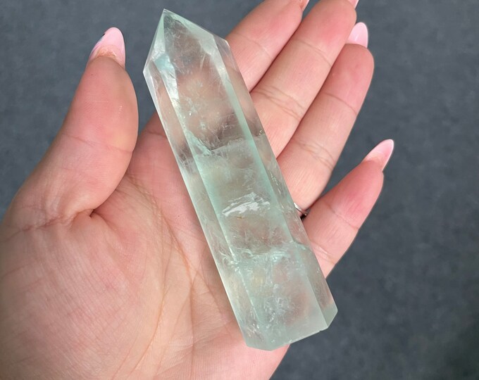 Fluorite crystal towers healing crystal home decoration | premium snowflake fluorite crystal tower
