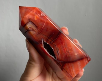 Carnelian crystal tower | Carnelian stone home decoration | carnelian stone healing crystal | birthstone gifts| wedding anniversary gift