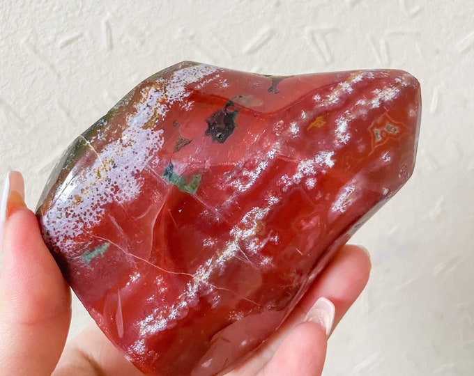 Druzy Ocean Jasper crystal flame healing crystal home decor
