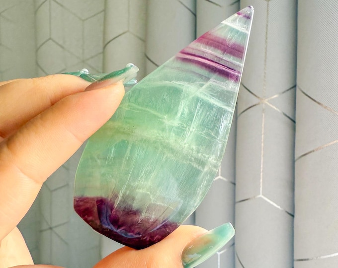 Green fluorite flame point healing crystal home decoration meditation | gift for her |gift for him |crystal gift