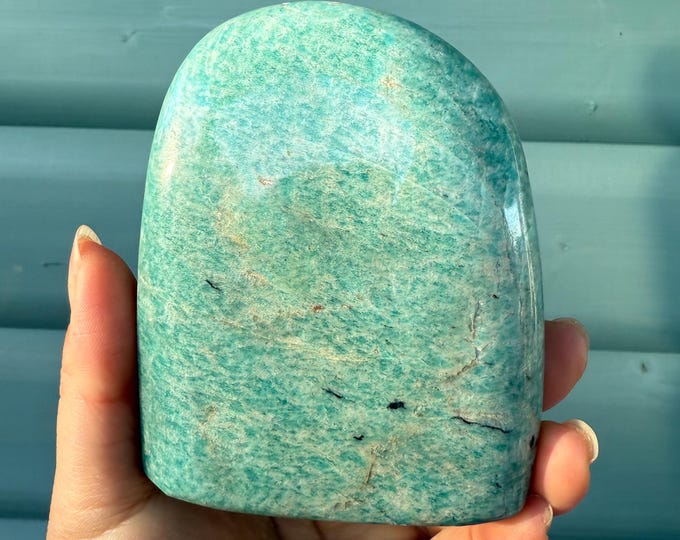 Shimmery Amazonite High quality crystal freeform healing crystal home decor