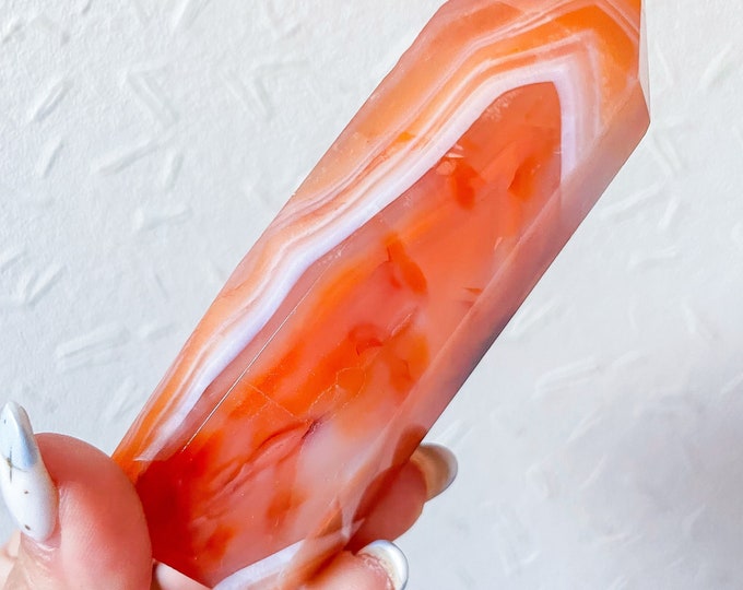 Carnelian crystal tower | Carnelian tower home decoration | carnelian stone  healing crystal | birthstone gifts| wedding anniversary gift
