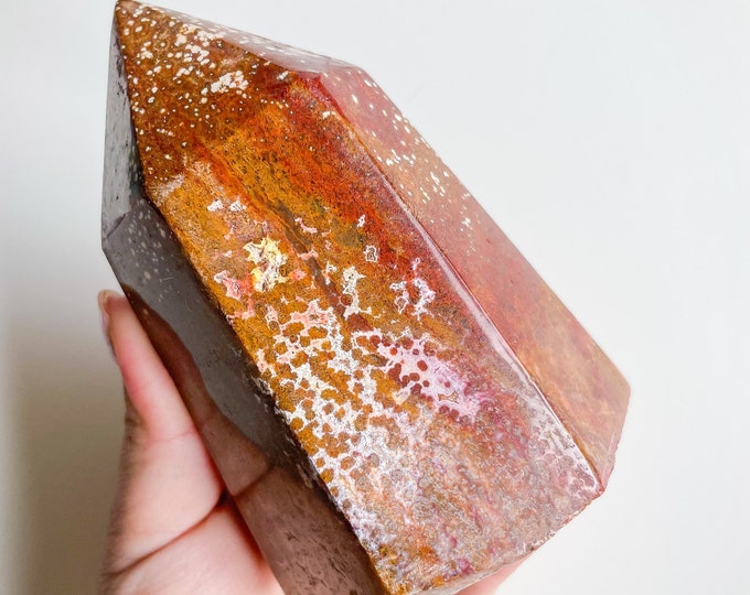ocean Jasper crystal Tower healing crystal home decor
