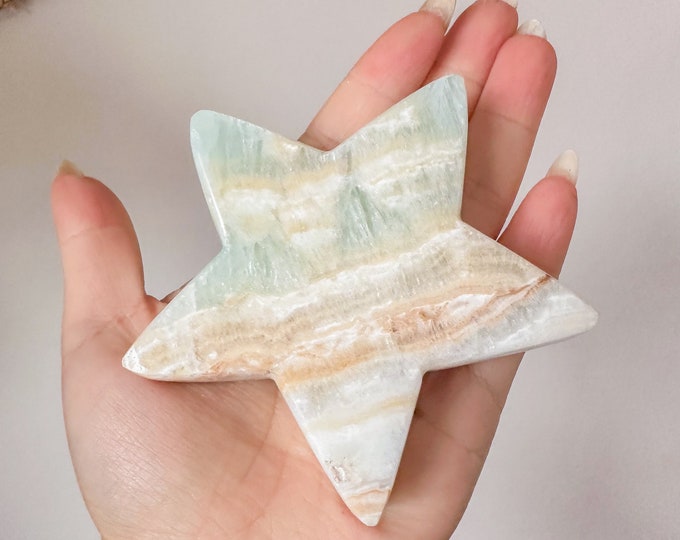 Caribbean Blue Calcite Crystal Star - Home Decoration | Healing Crystal Decor