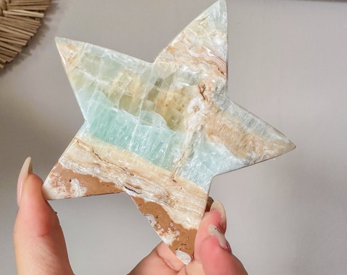 Caribbean Blue Calcite Crystal Star - Home Decoration | Healing Crystal Decor