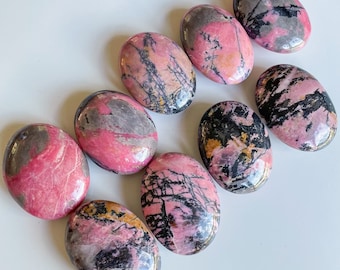 Premium rhodonite crystal palmstone healing crystal self-love journey home decoration