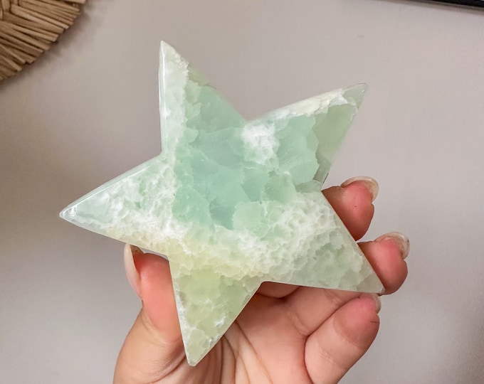 Caribbean Blue Calcite Crystal Star - Home Decoration | Healing Crystal Decor