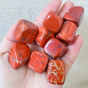 Red jasper polished crystal Tumblestone Healing Crystals