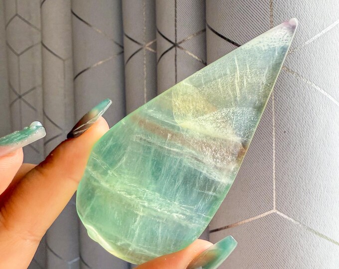 Green fluorite flame point healing crystal home decoration meditation | gift for her |gift for him |crystal gift