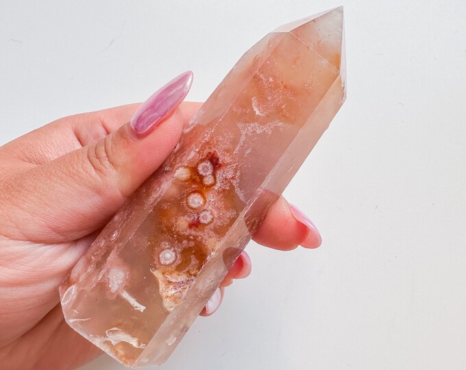 flower agate (PP) Crystal tower | flower agate crystal tower healing crystal home decor |crystal gift |unique home decor|