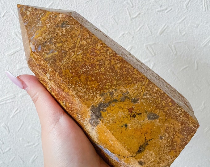 Druzy Ocean Jasper crystal flame healing crystal home decor