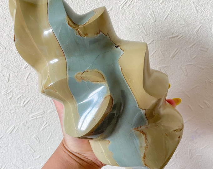 Polychrome Jasper flame large healing crystal home decor