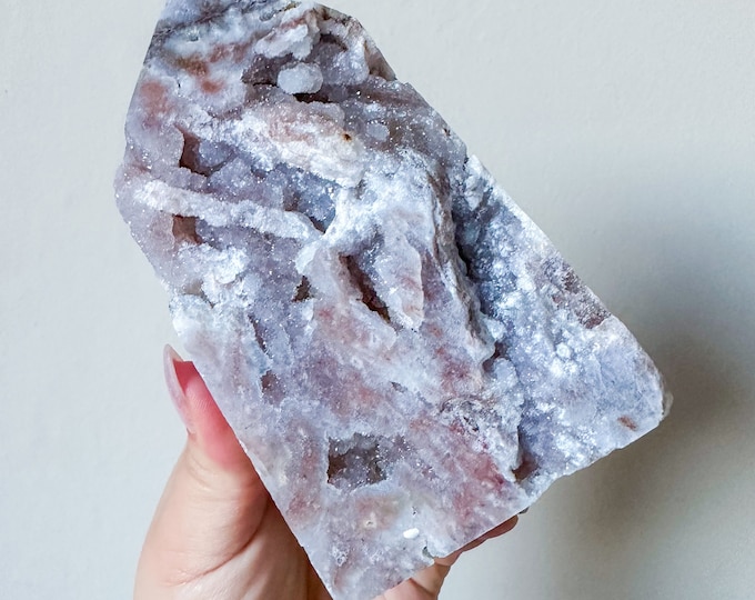 Matrix fluorite with quartz and calcite | rare fluorite crystal tower healing crystal